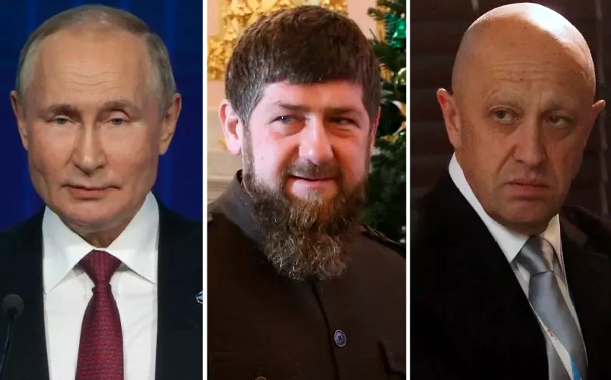 Vladimir Putin, Ramzan Kadîrov și Evgheni Prigojin