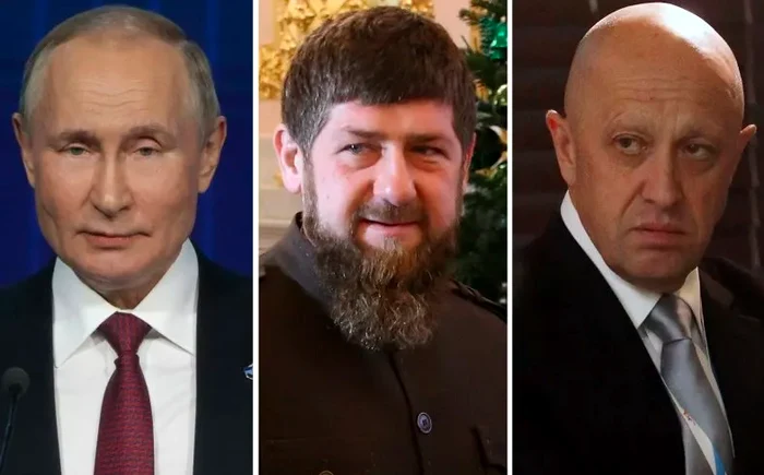 Vladimir Putin, Ramzan Kadîrov și Evgheni Prigojin