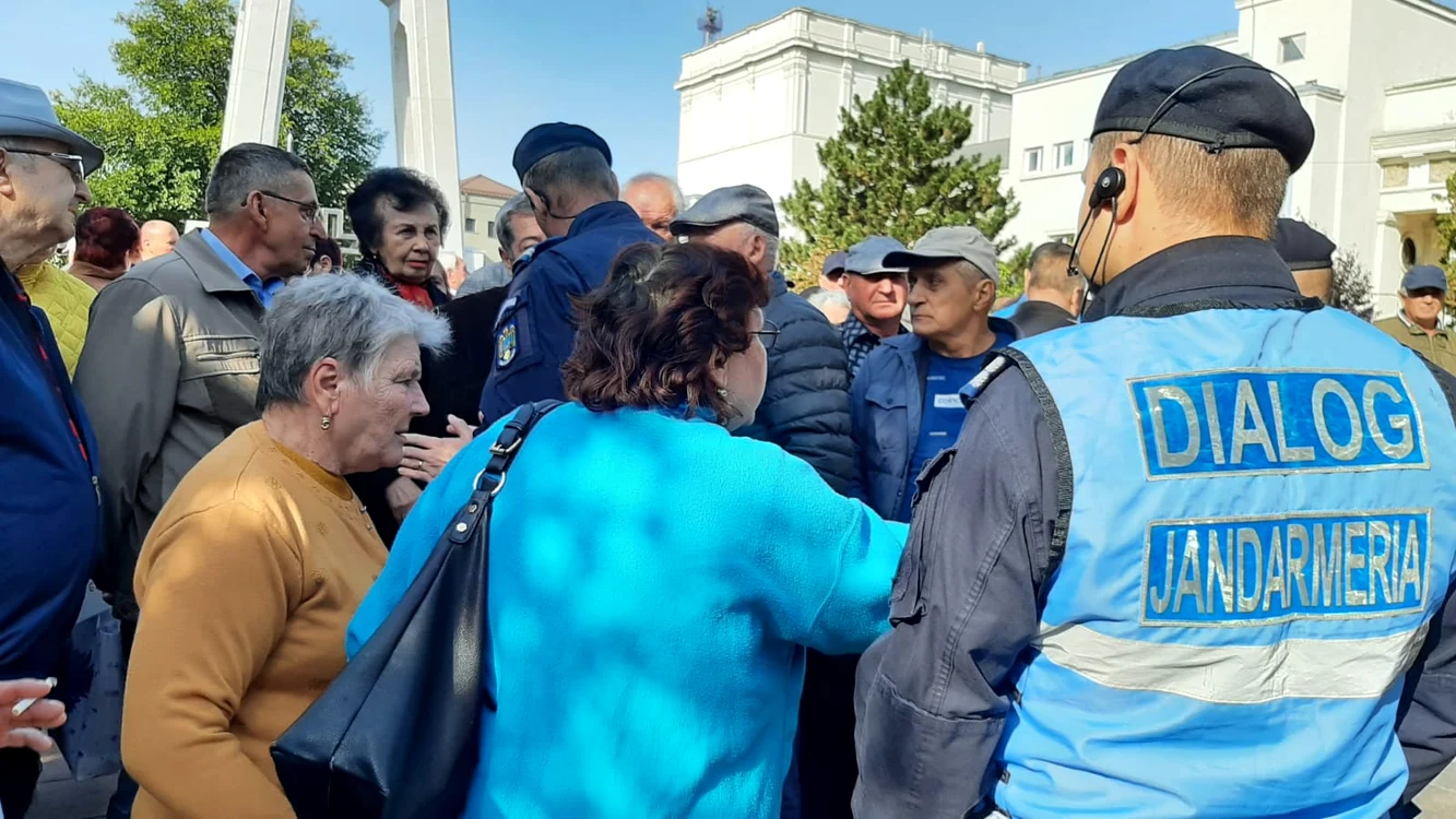 Protest al pensionarilor gălățeni FOTO: Cornelia Mazilu
