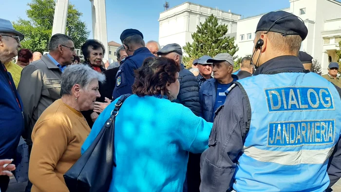Protest al pensionarilor gălățeni FOTO: Cornelia Mazilu