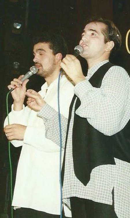 Fotografie de colecție cu Aurelian Temișan și Daniel Iordăchioaie, un alt aniversat al zilei de 9 iulie