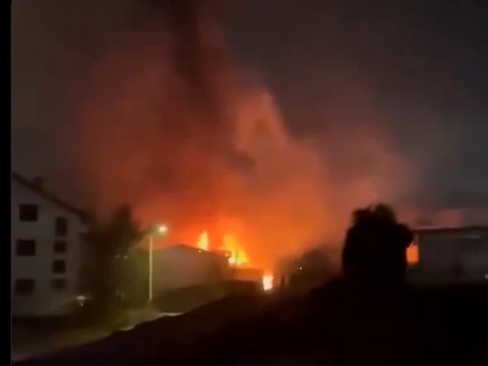 Clubul incendiat/FOTO: X