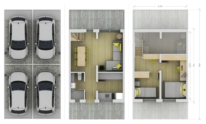 plan apartament parcare