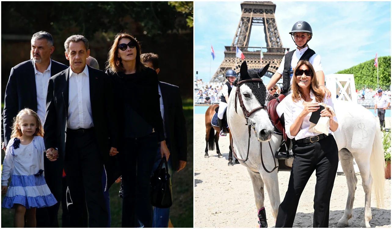 Giulia Sarkozy, fiica fostului președinte francez, face performanță în echitație. FOTO: Profimedia