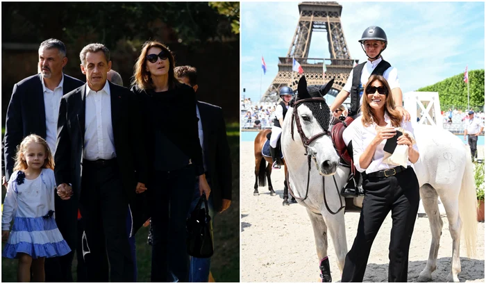 Giulia Sarkozy, fiica fostului președinte francez, face performanță în echitație. FOTO: Profimedia