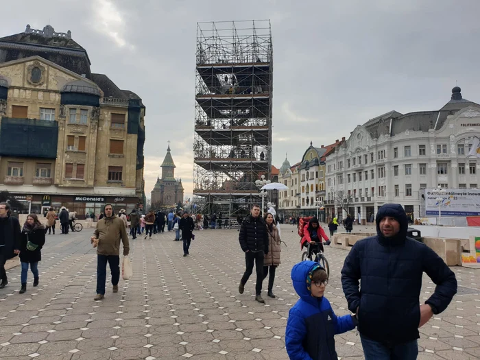 Controversata pepinieră metalică din centrul Timișoarei FOTO Daniel Dancea