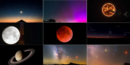 Fenomenele astronomice spectaculoase și rare pe cerul nopții în anul 2025 Colaj YouTube