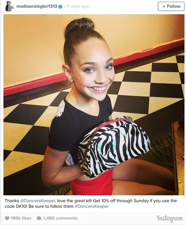 Maddie a ajuns faimoasă datorită reality show-ului  “Dance Moms