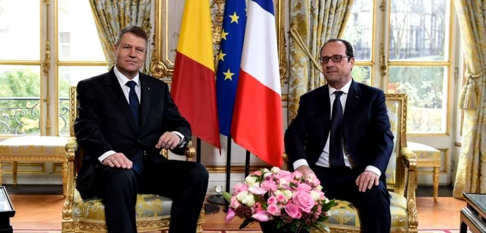 Klaus Iohannis şi Francois Hollande, în Franţa Paris FOTO presidency.ro