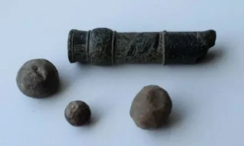 Un fragment al armei de foc descoperite la Kletzke (© Landkreis Prignitz)