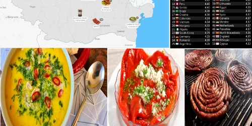 Bucătăria românească în Top 100 mondial al celor mai bune bucătării Colaj Taste Atlas