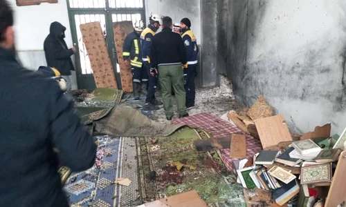 atentat moschee Homs Siria FOTO X/@nexta_tv