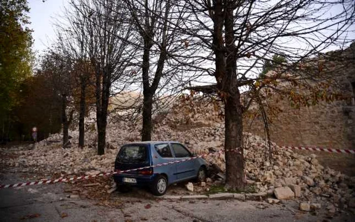 Pagubele produse de cutremurul din Italia FOTO AFP