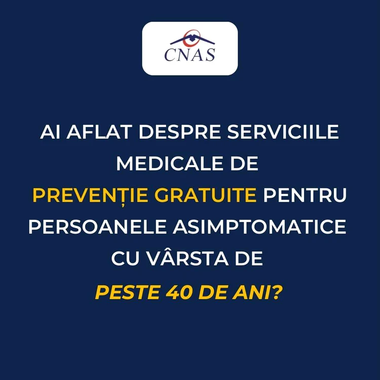 Analize decontate pentru persoanele de peste 40 de ani - Foto Facebook