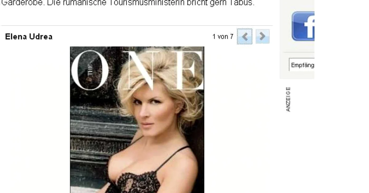 Udrea, în ,,Die Welt“