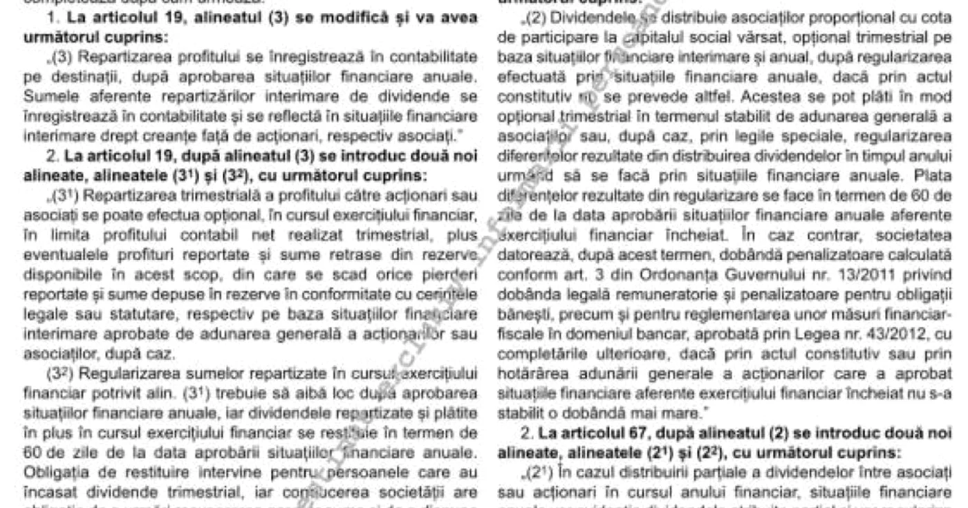 dividende trimestriale