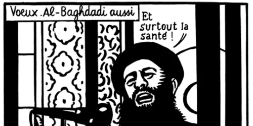 Atentat terorist in Franţa.  Ultima caricatura postată pe Twitter de un artist care şi-a pierdut viaţa în atentat este o ironie la adresa liderului grupării Stat Islamic