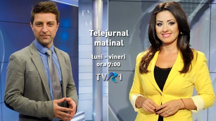 Mihai Melinescu şi Dorina Florea vor prezenta jurnalul de ştiri al dimineţii FOTO TVR