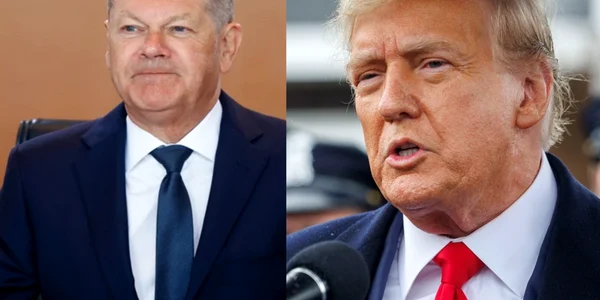 scholz si trump colaj EPA png