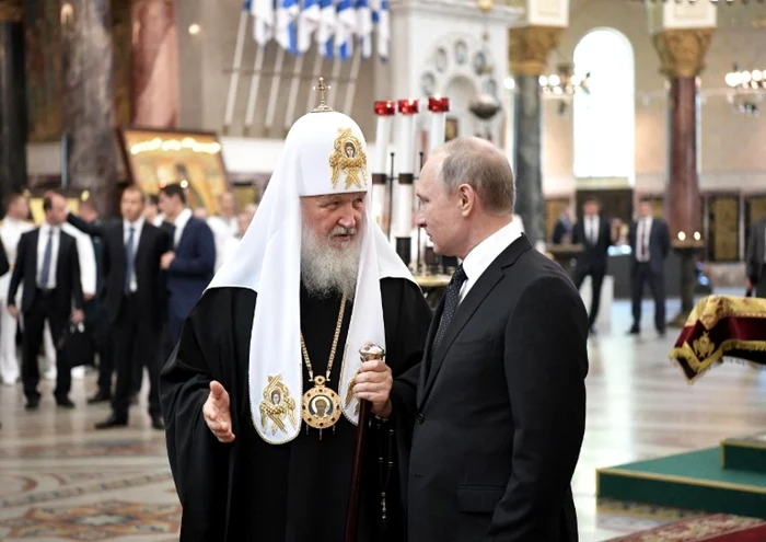 Vladimir Putin şi Patriarhul Kirill al Moscovei FOTO AFP