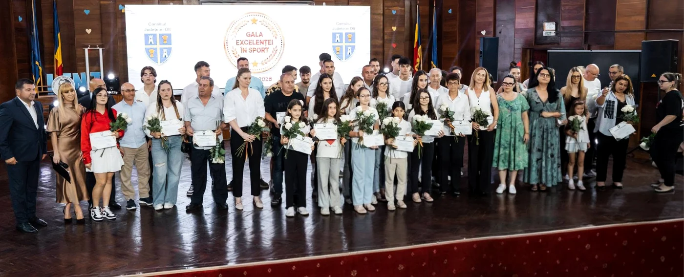 Sportivii medaliați național și internațional au fost premiați la Slatina FOTO: FB/CJ Olt