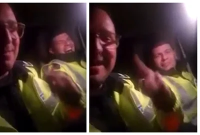 „Să sară permisele!” Scandal în Poliție, după ce doi agenți s-au filmat în autospecială în timp ce fredonează manele