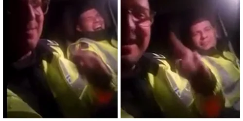 „Să sară permisele!” Scandal în Poliție, după ce doi agenți s-au filmat în autospecială în timp ce fredonează manele
