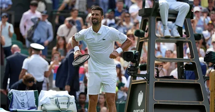 Noul mod de a celebra al lui Novak Djokovici. Foto LAPRESSE