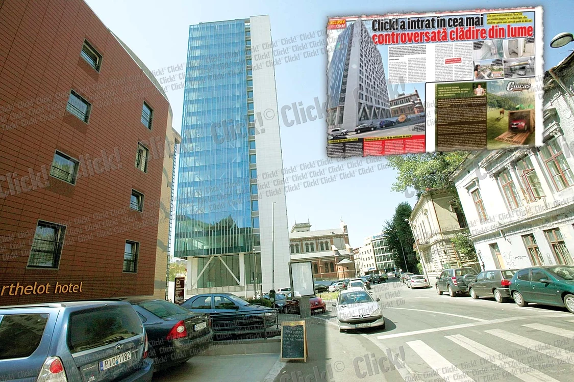
    Click! v-a prezentat în premieră, la  24 august, imagini din interiorul celei mai  controversate clădiri din lume. Cathedral  Plaza poate găzdui sediile a zeci de firme  