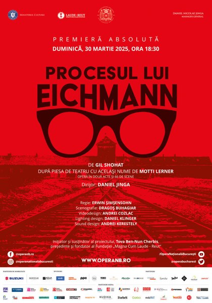 Premieră mondială absolută la Opera Națională București, „Procesul lui Eichmann” de Gil Shohat