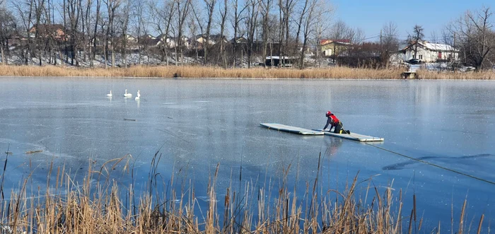 Lacul Dumbrava, comuna Ciurea, jud. Iași FOTO ISU Iași