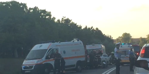 Accident pe drumul dintre 23 August şi Olimp FOTO Carina Toma