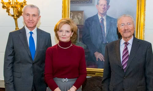 Majestatea Sa Margareta si Principele Radu  la Palatul Elisabeta cu Emil Constantinescu si Nadia Constantinescu   Casa Majestatii Sale jpeg