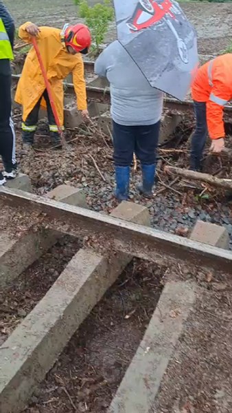 Prăpăd în Sibiu. Zeci de case, un drum și calea ferată au fost inundate, trei trenuri au fost blocate de aluviuni VIDEO