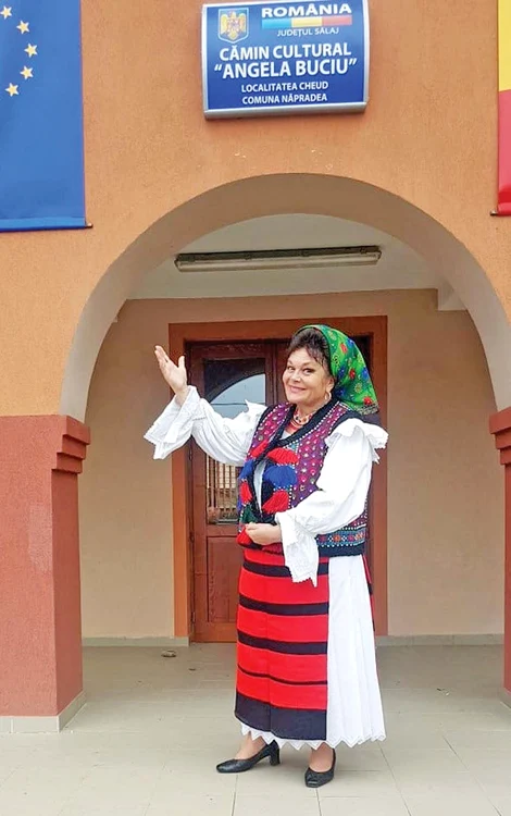 Angela Buciu (77 de ani) a inaugurat clădirea din Cheud pe 15 august 2019