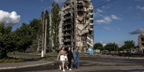 Razboi Ucraina Rusia 22 iunie 2022 distrugeri în Borodianka regiunea Kiev FOTO EPA-EFE 