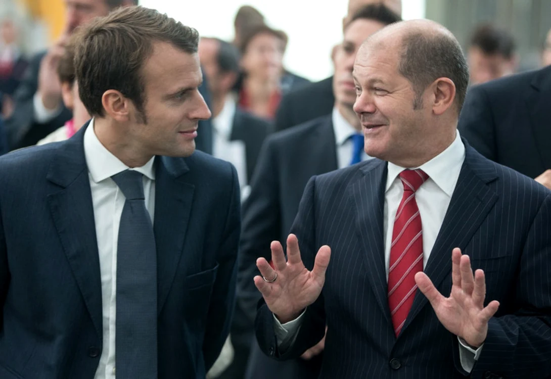 Emmanuel Macron si Olaf Scholz FOTO EPA-EFE