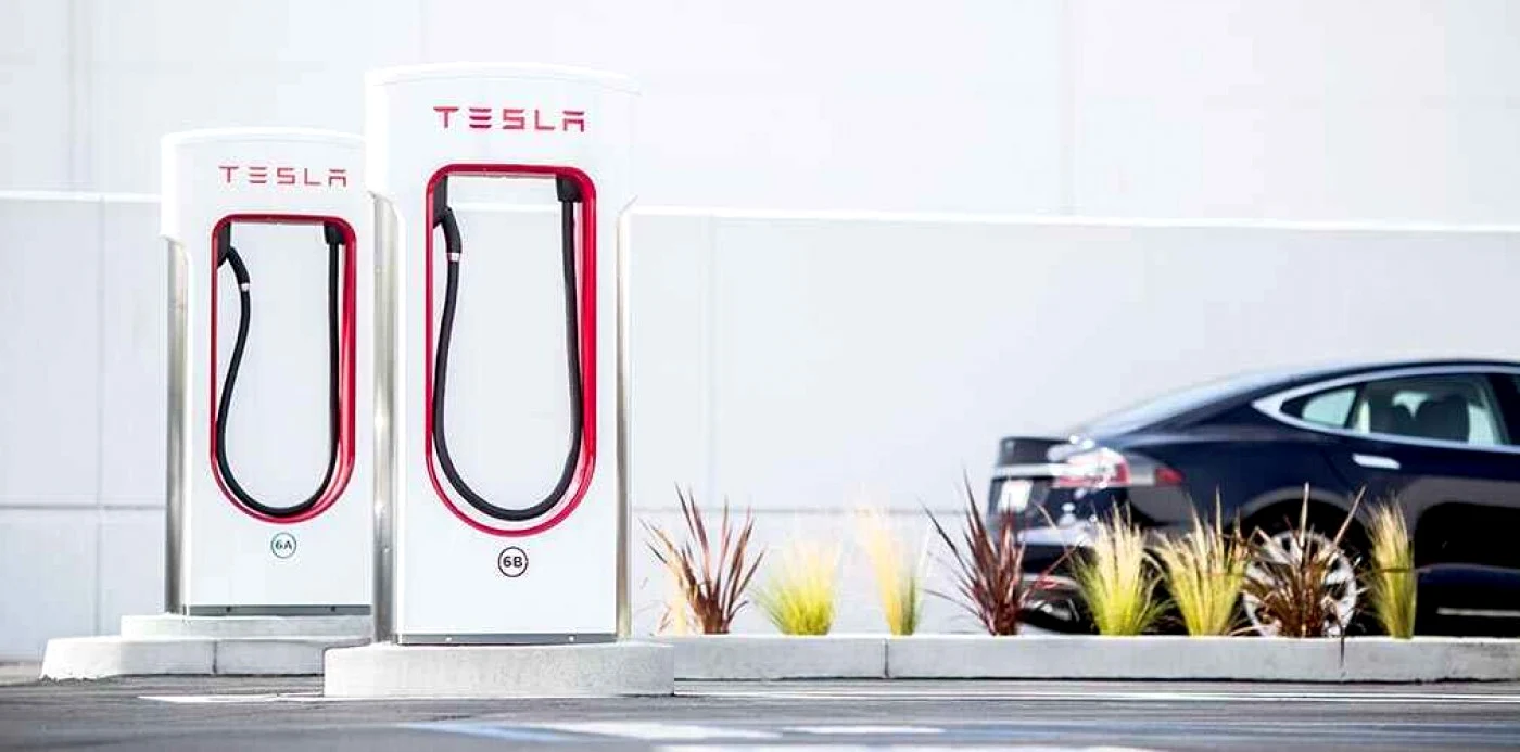 tesla supercharges