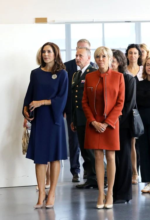 La Première Dame Brigitte Macron et la princesse Mary de Danemark visitent le Lycée Rysensteen à Copenhague jpeg