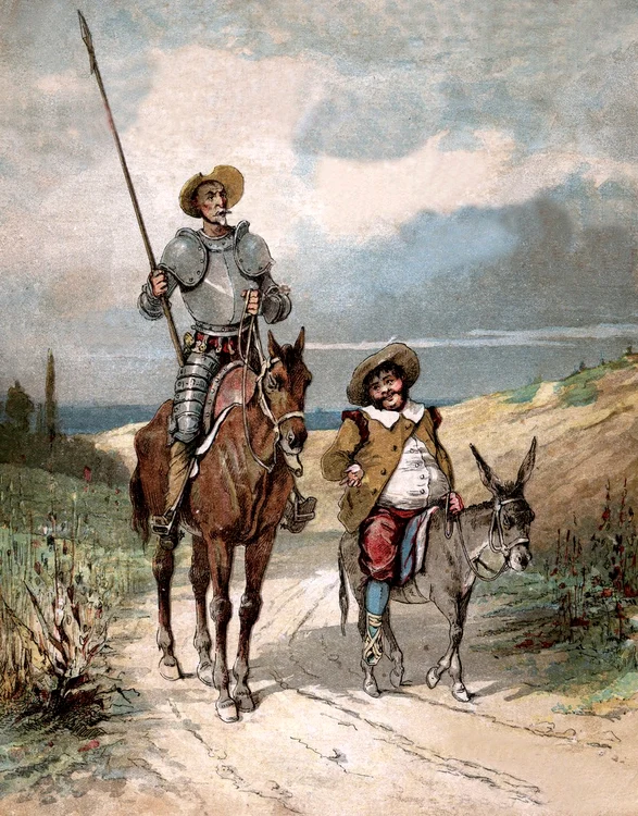 Jules (after) David   Don Quixote and Sancho Panza illustration of book by Miguel de Cervantes Histoir   (MeisterDrucke 1474017) jpeg