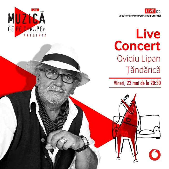 Ovidiu Lipan va susține un concert online pe 22 mai