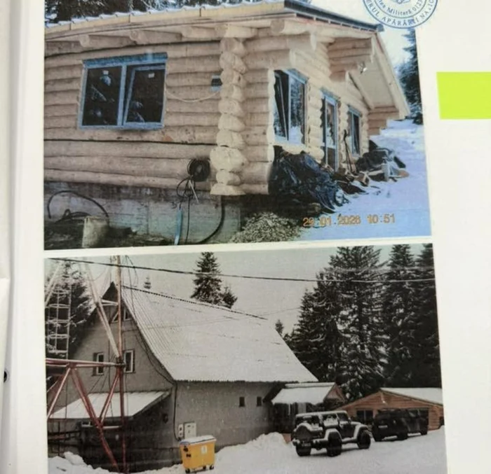 Cabană ilegală pe terenul unităţii militare. FOTO: Facebook/Radu Miruţă