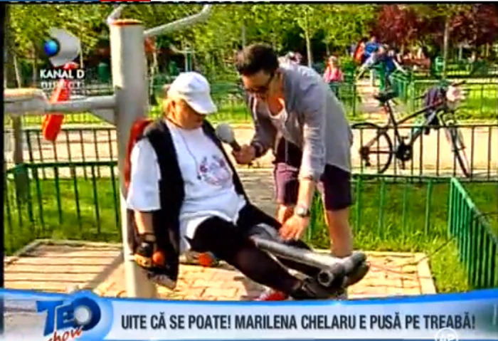 Marinela Chelaru şi Sergiu în parc