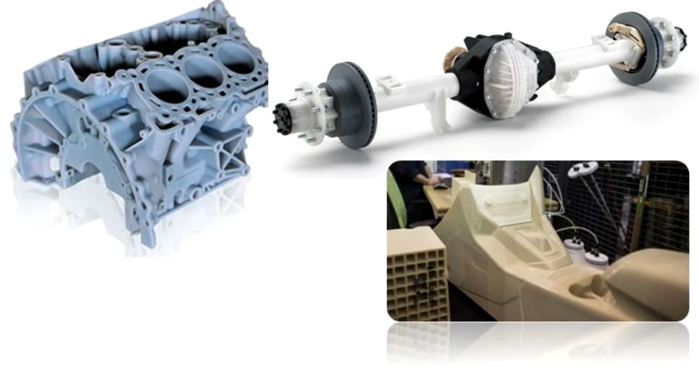 Componente de automobil printate tridimensional