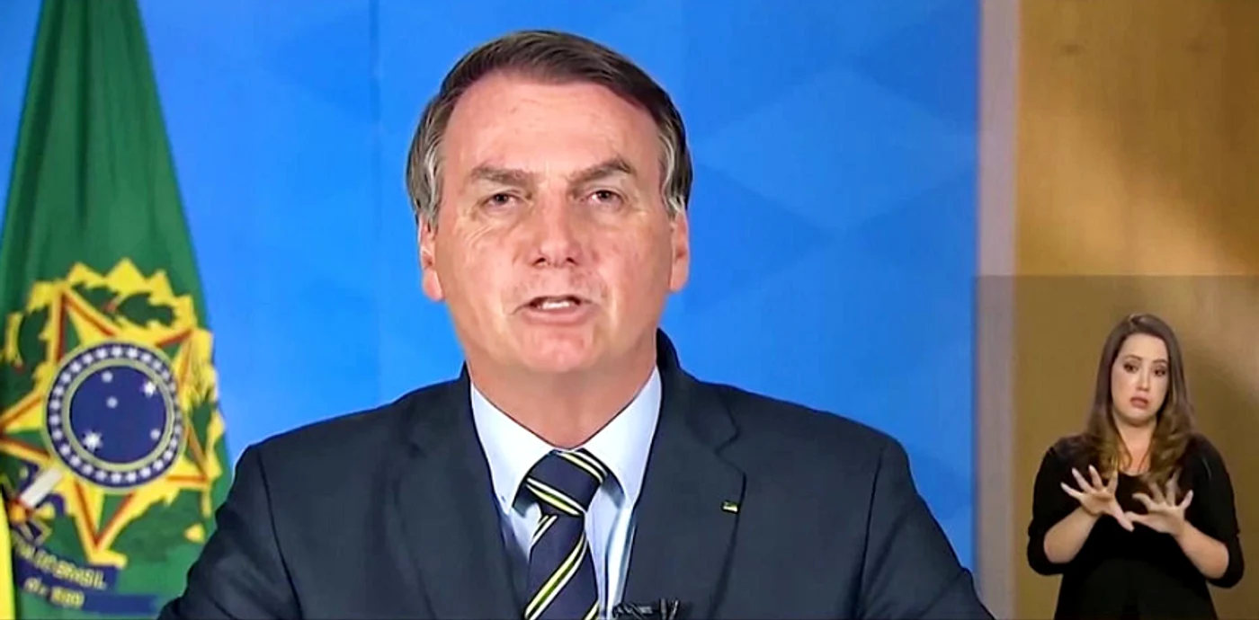 Preşedintele brazilian Jair Bolsonaro a anunţat marţi, într-un interviu televizat, că a fost testat pozitiv cu noul coronavirusFoto twitter
