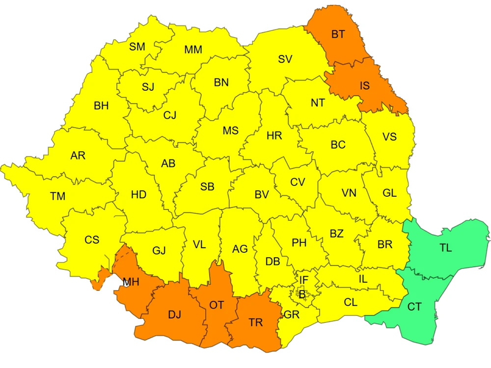 Codul de caniculă valabil între 22 și 23 august / foto: ANM