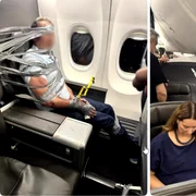 pasager imobilizat banda adeziva foto X  aviationbrk jpg