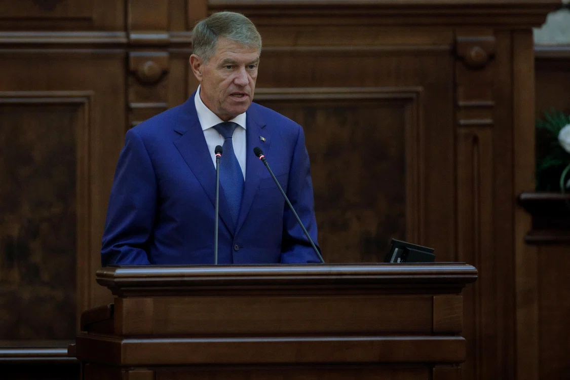 Klaus Iohannis la Palatul Parlamentului; sursă foto: Inquam Photos George Călin
