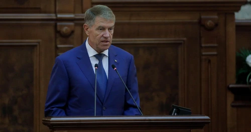 Klaus Iohannis, la discursul din Senat FOTO Presidency