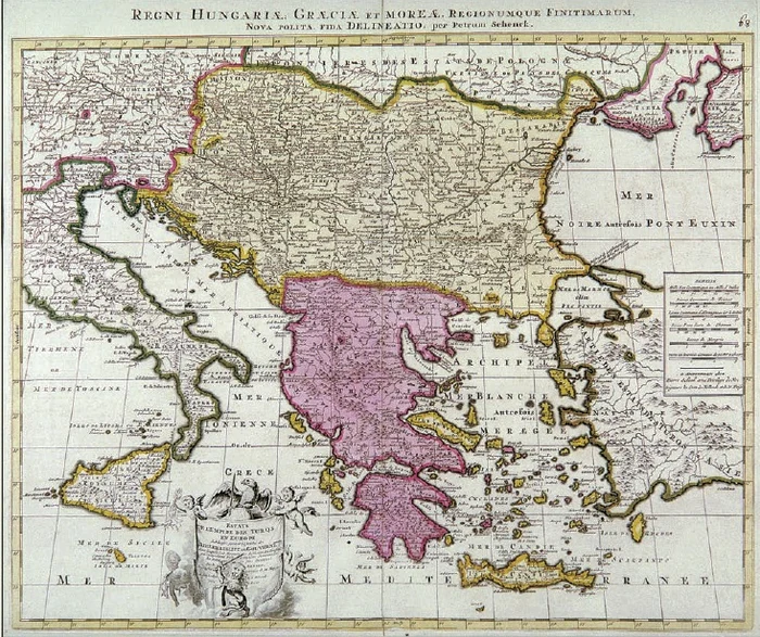 Hartă a Europei Centrale la 1717